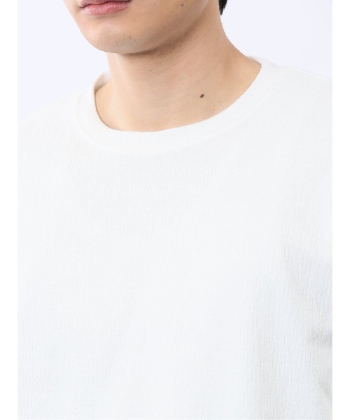m.f.editorial(エムエフエディトリアル)の「【ストレッチ】m.f.エディトリアル メンズ ジャガード クルーネック 半袖 Tシャツ(Tシャツ/カットソー・メンズ・ホワイト/グレー系その他2/ブラック/ホワイト×ブラック・MEDIUM/X-LARGE/LARGE)」の20枚目の写真