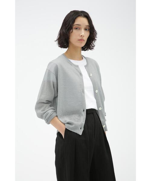 MARGARET HOWELL（マーガレットハウエル）の「FINE LINEN（カーディガン/ボレロ・レディース・グレー系その他/ブルー系その他2/ブラウン系その他2・2）」の3枚目の写真