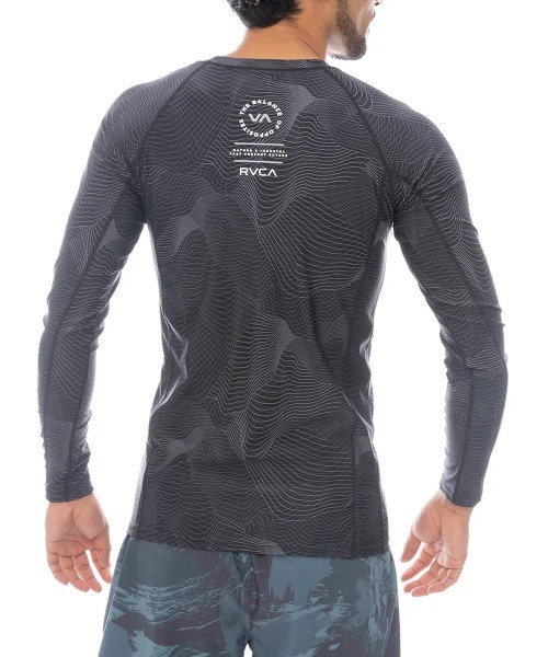 サイズＭ　黒/オレンジRVCA ラッシュガードVENT LS SURF2 楽天市場】ルーカ ラッシュガード ジップパーカー RVCA VENT LS