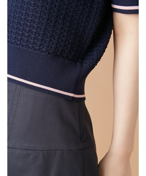 LILY BROWN×MARY QUANT】シアーポロニットトップス（ニット/セーター