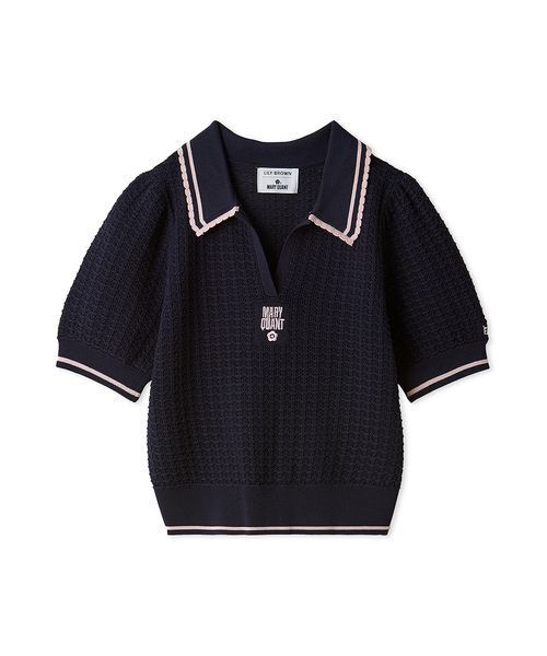 LILY BROWN×MARY QUANT】シアーポロニットトップス（ニット