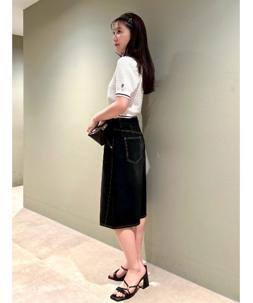 LILY BROWN×MARY QUANT】シアーポロニットトップス（ニット/セーター