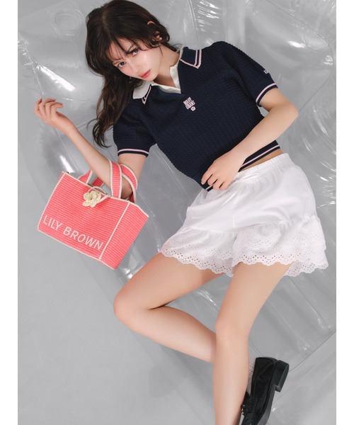 【新品】リリーブラウン　シアーポロニットトップス LILY BROWN×MARY QUANT】シアーポロニットトップス（ニット