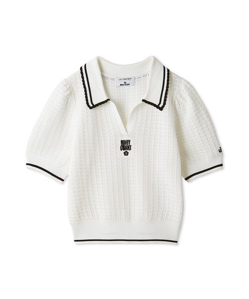 【新品】リリーブラウン　シアーポロニットトップス LILY BROWN×MARY QUANT】シアーポロニットトップス（ニット