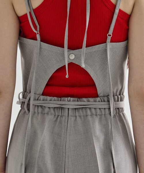 セール】【完売間近！】Square Neck Jumpsuit｜ウォッシャブル/防シワ