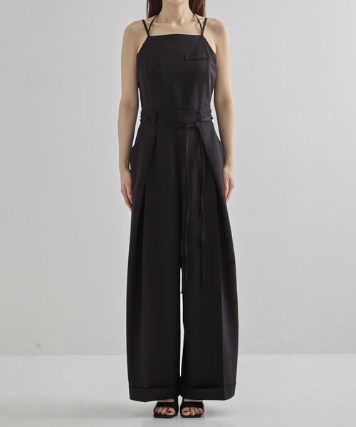 UNITED TOKYO(ユナイテッドトウキョウ)の「【完売間近!】Square Neck Jumpsuit|ウォッシャブル/防シワ(つなぎ/オールインワン・レディース・グレー/ブラック・1/2)」の20枚目の写真