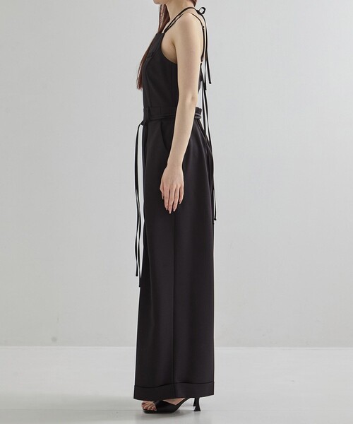 サロペット・オーバーオール・オールインワン THROW SQUARE NECK JUMPSUITS Square Neck Jumpsuit｜ウォッシャブル/防シワ/夏服（つなぎ
