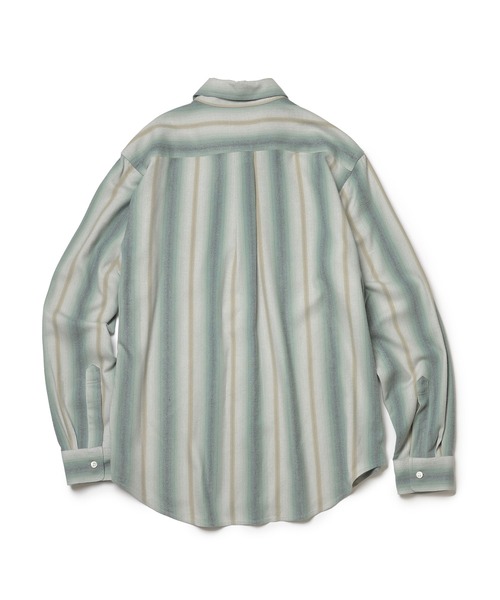 MR.OLIVE(ミスターオリーブ)の「VINTAGE RAYON STRIPE / REGULAR COLLAR SHIRT(シャツ/ブラウス・メンズ・ブラック/グリーン・SMALL/MEDIUM/LARGE)」の10枚目の写真