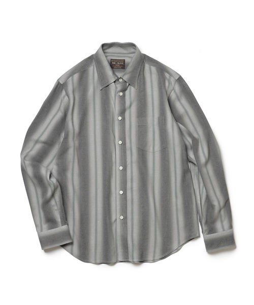 MR.OLIVE(ミスターオリーブ)の「VINTAGE RAYON STRIPE / REGULAR COLLAR SHIRT(シャツ/ブラウス・メンズ・ブラック/グリーン・SMALL/MEDIUM/LARGE)」の11枚目の写真
