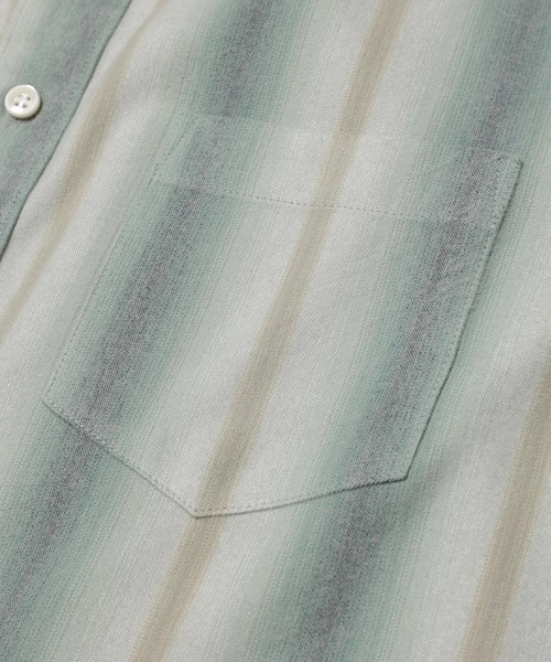 MR.OLIVE(ミスターオリーブ)の「VINTAGE RAYON STRIPE / REGULAR COLLAR SHIRT(シャツ/ブラウス・メンズ・ブラック/グリーン・SMALL/MEDIUM/LARGE)」の13枚目の写真