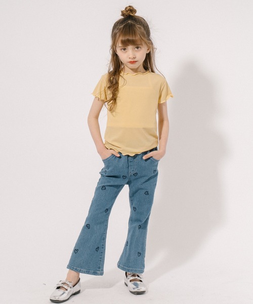 URBAN CHERRY（アーバンチェリー）の「【伸縮性・速乾性バツグン】メロウリブトップス（Tシャツ/カットソー・キッズ・アイボリー/ピンク/ブラック/イエロー・130cm/120cm/110cm/150cm/140cm）」の18枚目の写真