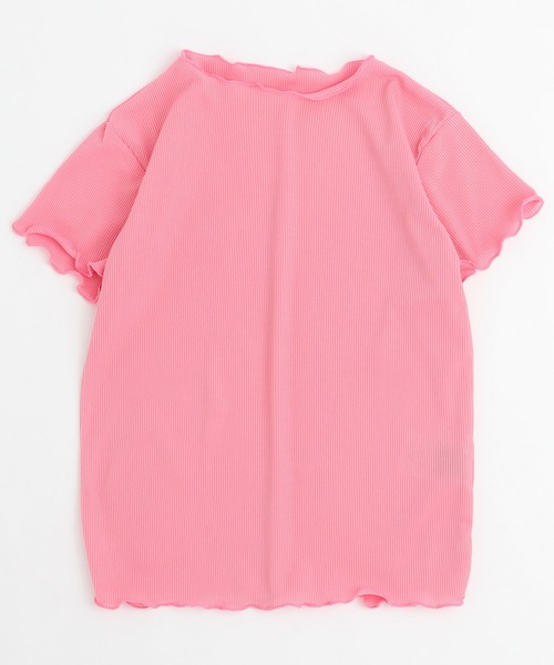 URBAN CHERRY（アーバンチェリー）の「【伸縮性・速乾性バツグン】メロウリブトップス（Tシャツ/カットソー・キッズ・アイボリー/ピンク/ブラック/イエロー・130cm/120cm/110cm/150cm/140cm）」の7枚目の写真