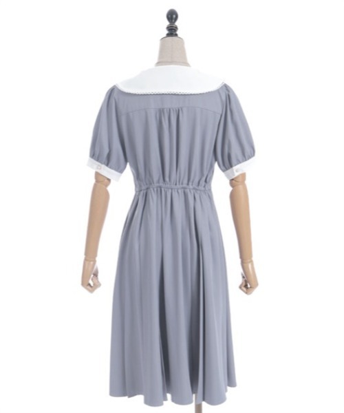 axes femme POETIQUE（アクシーズファムポエティック）の「ロゴ刺繍プリーツワンピース（ワンピース・レディース・ブラック/グレー/ピンク・MEDIUM）」の11枚目の写真