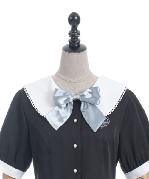 axes femme POETIQUE（アクシーズファムポエティック）の「ロゴ刺繍プリーツワンピース（ワンピース・レディース・ブラック/グレー/ピンク・MEDIUM）」の20枚目の写真