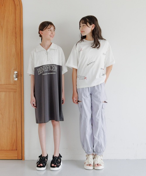 【STUDIO DOE】Oversized ソフトコットンTシャツワンピース セール】 ◇ブロードシャツワンピース （ワンピース）｜human