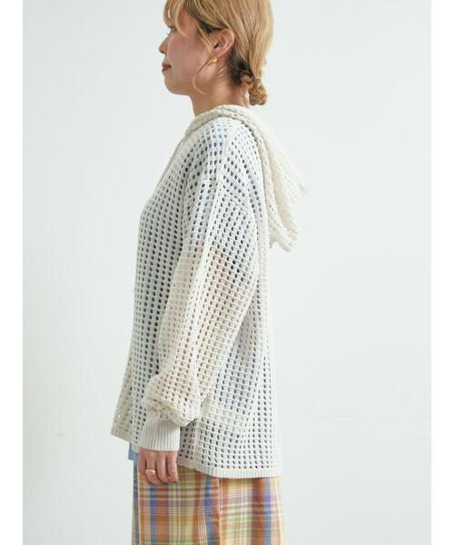 SM2（エスエムツー）の「メッシュニットジップパーカー（カーディガン/ボレロ・レディース・ブルー/オフホワイト/ブラック/レッド・F）」の13枚目の写真