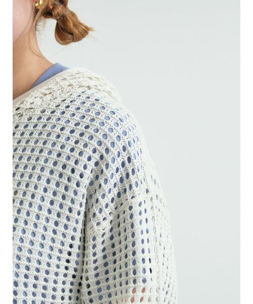 SM2（エスエムツー）の「メッシュニットジップパーカー（カーディガン/ボレロ・レディース・ブルー/オフホワイト/ブラック/レッド・F）」の16枚目の写真