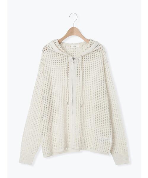 SM2（エスエムツー）の「メッシュニットジップパーカー（カーディガン/ボレロ・レディース・ブルー/オフホワイト/ブラック/レッド・F）」の20枚目の写真