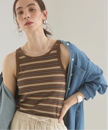 PLEATS PLEASE リボン付き タンクトップ ブラウン M 美品 mw00126.jpg