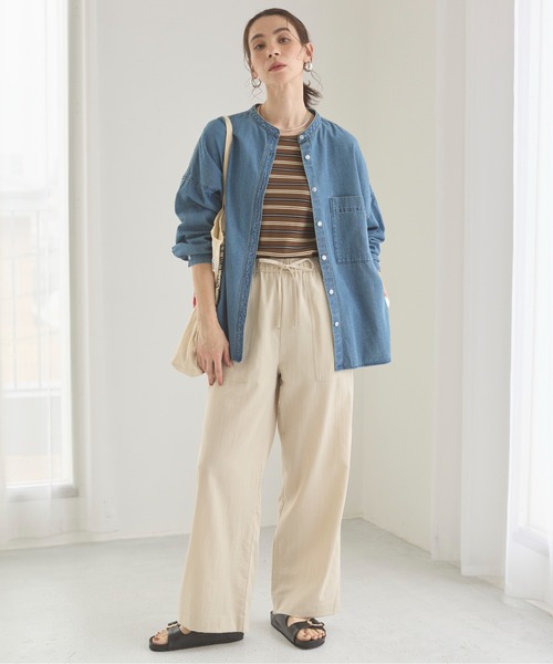 ANGIE（アンジー）の「カップ付き マルチボーダー タンクトップ（タンクトップ・レディース・グリーン系その他/ブラウン系その他/ブルー系その他・FREE）」の5枚目の写真