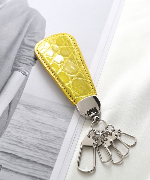 靴べら キーホルダー クロコダイルレザー（キーホルダー）｜sankyo