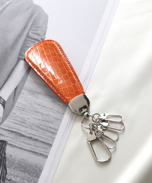 靴べら キーホルダー クロコダイルレザー（キーホルダー