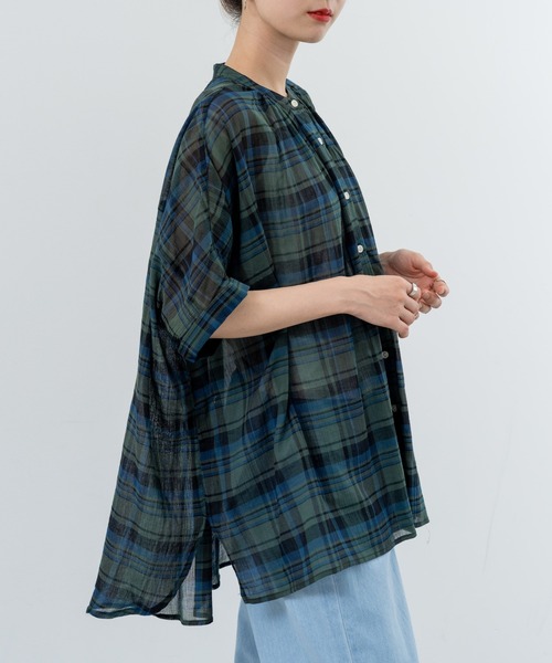 refinedworks(リファインドワークス)の「【refinedworks】大人カジュアル を彩る チェック柄シャツ(シャツ/ブラウス・レディース・レッド/イエロー/ブラック・FREE)」の8枚目の写真