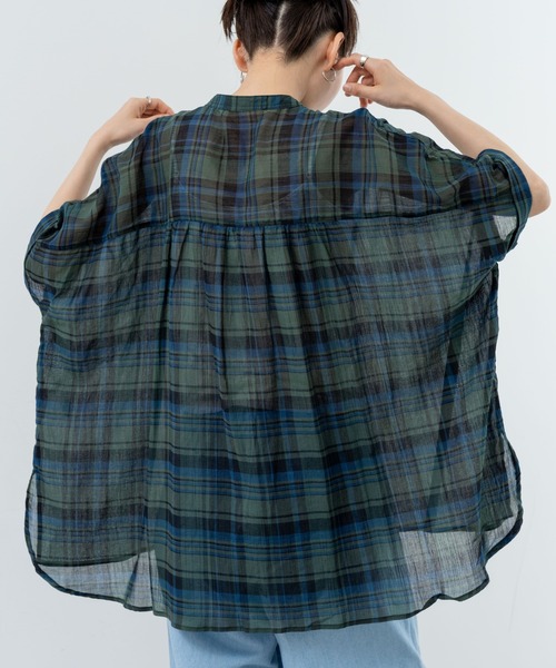 refinedworks(リファインドワークス)の「【refinedworks】大人カジュアル を彩る チェック柄シャツ(シャツ/ブラウス・レディース・レッド/イエロー/ブラック・FREE)」の9枚目の写真