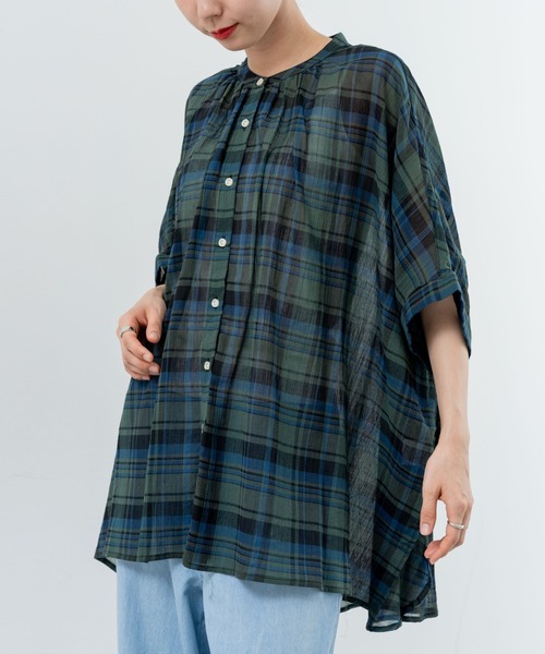 refinedworks(リファインドワークス)の「【refinedworks】大人カジュアル を彩る チェック柄シャツ(シャツ/ブラウス・レディース・レッド/イエロー/ブラック・FREE)」の10枚目の写真