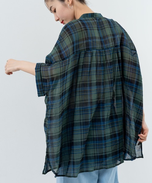 refinedworks(リファインドワークス)の「【refinedworks】大人カジュアル を彩る チェック柄シャツ(シャツ/ブラウス・レディース・レッド/イエロー/ブラック・FREE)」の11枚目の写真