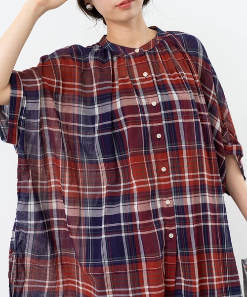 refinedworks(リファインドワークス)の「【refinedworks】大人カジュアル を彩る チェック柄シャツ(シャツ/ブラウス・レディース・レッド/イエロー/ブラック・FREE)」の13枚目の写真