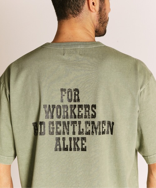 Schott(ショット)の「Schott/ショット/FOR WORKERS AND GENTLEMEN ALIKE T-SHIRT/フォー ワーカーズ アンド ジェントルマン アライク Tシャツ(Tシャツ/カットソー・メンズ・ブラック/オリーブ/ホワイト・M/L/XL/2XL)」の1枚目の写真