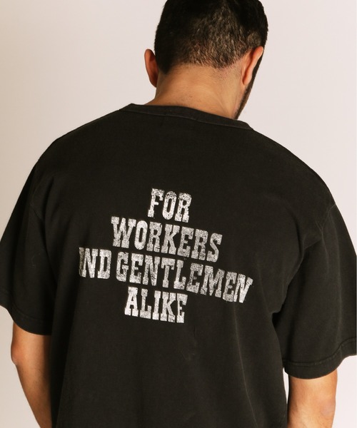 Schott(ショット)の「Schott/ショット/FOR WORKERS AND GENTLEMEN ALIKE T-SHIRT/フォー ワーカーズ アンド ジェントルマン アライク Tシャツ(Tシャツ/カットソー・メンズ・ブラック/オリーブ/ホワイト・M/L/XL/2XL)」の3枚目の写真