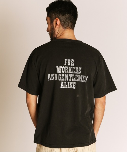 Schott(ショット)の「Schott/ショット/FOR WORKERS AND GENTLEMEN ALIKE T-SHIRT/フォー ワーカーズ アンド ジェントルマン アライク Tシャツ(Tシャツ/カットソー・メンズ・ブラック/オリーブ/ホワイト・M/L/XL/2XL)」の6枚目の写真
