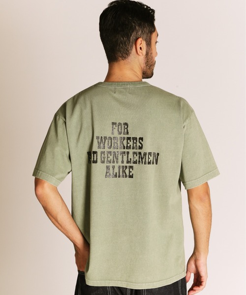 Schott(ショット)の「Schott/ショット/FOR WORKERS AND GENTLEMEN ALIKE T-SHIRT/フォー ワーカーズ アンド ジェントルマン アライク Tシャツ(Tシャツ/カットソー・メンズ・ブラック/オリーブ/ホワイト・M/L/XL/2XL)」の8枚目の写真