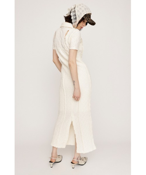 バビロン♡バックVカットロングワンピース BACK OPEN CUT JQ L/OP バック オープン カット ジャガード