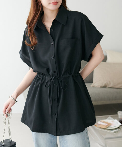 5色展開/体型カバー】チュニックシャツ《WEB限定カラーあり》（シャツ