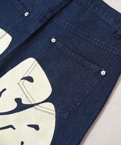 1111clothing（ワンフォークロージング）の「11.5ozデニム バックアーチロゴ ワイドデニムパンツ / 11.5oz Denim Back Arch Logo Wide Denim Pants（デニムパンツ・メンズ・ライトブルー/ブラック/インディゴブルー/ブルー系/ブラック系・M/L/XL）」の22枚目の写真