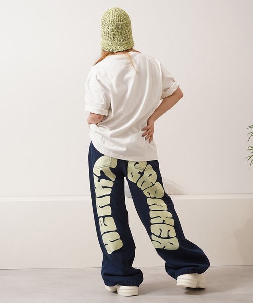 1111clothing（ワンフォークロージング）の「11.5ozデニム バックアーチロゴ ワイドデニムパンツ / 11.5oz Denim Back Arch Logo Wide Denim Pants（デニムパンツ・メンズ・ライトブルー/ブラック/インディゴブルー/ブルー系/ブラック系・M/L/XL）」の11枚目の写真