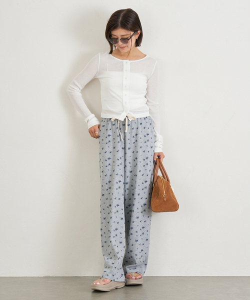 U by SPICK&SPAN（ユーバイスピックアンドスパン）の「コットンテレココンパクトカーデ（カーディガン/ボレロ・レディース・ベージュ/ホワイト/ブラウン・FREE）」の7枚目の写真