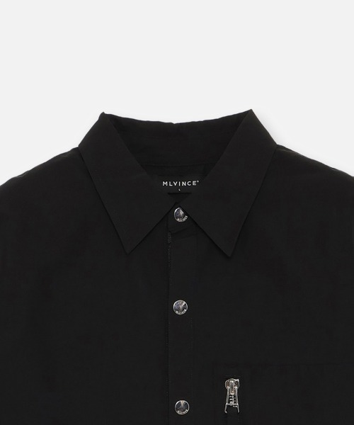 MLVINCE / メルヴィンス】NYLON S/S SHIRTS / ブラック [NSS21BK