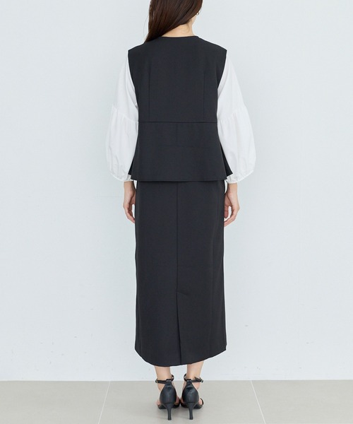 LAVEANGE（ラビアンジェ）の「【好機能シリーズ】抗菌/防臭/防シワ/フレアジャンスカワンピース（ジャンパースカート・レディース・ベージュ/ブラック・5L/4L/3L/LL/M）」の15枚目の写真