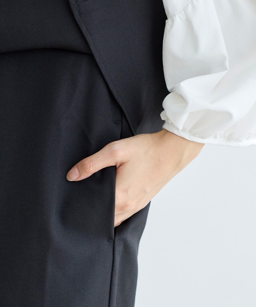 LAVEANGE（ラビアンジェ）の「【好機能シリーズ】抗菌/防臭/防シワ/フレアジャンスカワンピース（ジャンパースカート・レディース・ベージュ/ブラック・5L/4L/3L/LL/M）」の17枚目の写真