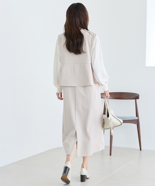 LAVEANGE（ラビアンジェ）の「【好機能シリーズ】抗菌/防臭/防シワ/フレアジャンスカワンピース（ジャンパースカート・レディース・ベージュ/ブラック・5L/4L/3L/LL/M）」の12枚目の写真