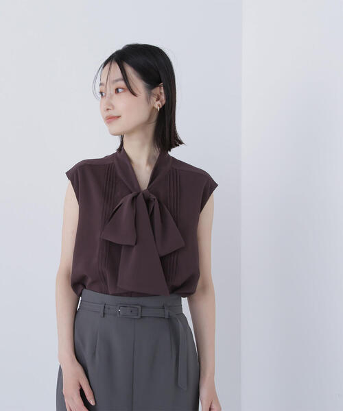 楊柳リボンブラウス ◇楊柳リボンボウブラウス（シャツ/ブラウス）｜NATURAL BEAUTY