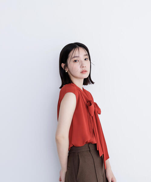 楊柳リボンボウブラウス ◇楊柳リボンボウブラウス（シャツ/ブラウス）｜NATURAL BEAUTY