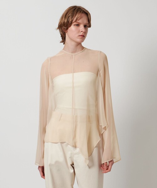 LOEFF(ロエフ)の「<LOEFF>シフォン クリオネ ブラウス(その他トップス・レディース・ブラック/ダークブラウン/オフホワイト・FREE)」の8枚目の写真