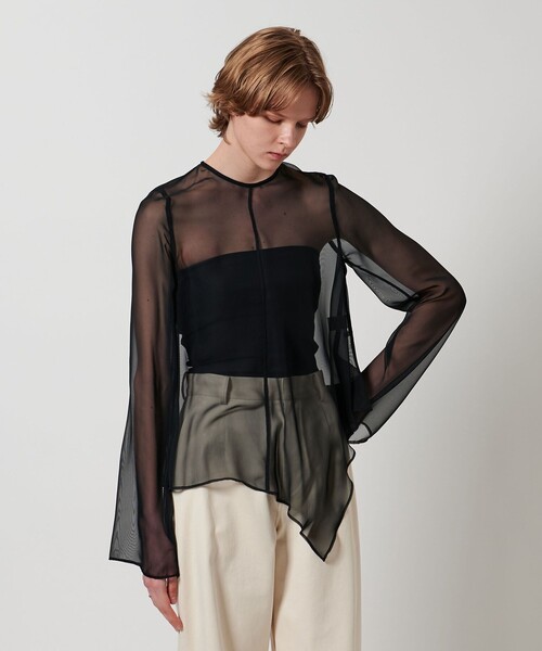 LOEFF(ロエフ)の「<LOEFF>シフォン クリオネ ブラウス(その他トップス・レディース・ブラック/ダークブラウン/オフホワイト・FREE)」の12枚目の写真