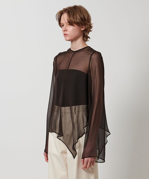 LOEFF(ロエフ)の「<LOEFF>シフォン クリオネ ブラウス(その他トップス・レディース・ブラック/ダークブラウン/オフホワイト・FREE)」の15枚目の写真