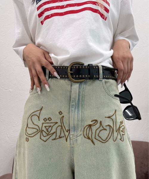 sedacle(セダクル)の「フロントロゴカーブデニム(デニムパンツ・メンズ・ブラック/ライトブルー・SMALL/MEDIUM/LARGE)」の15枚目の写真